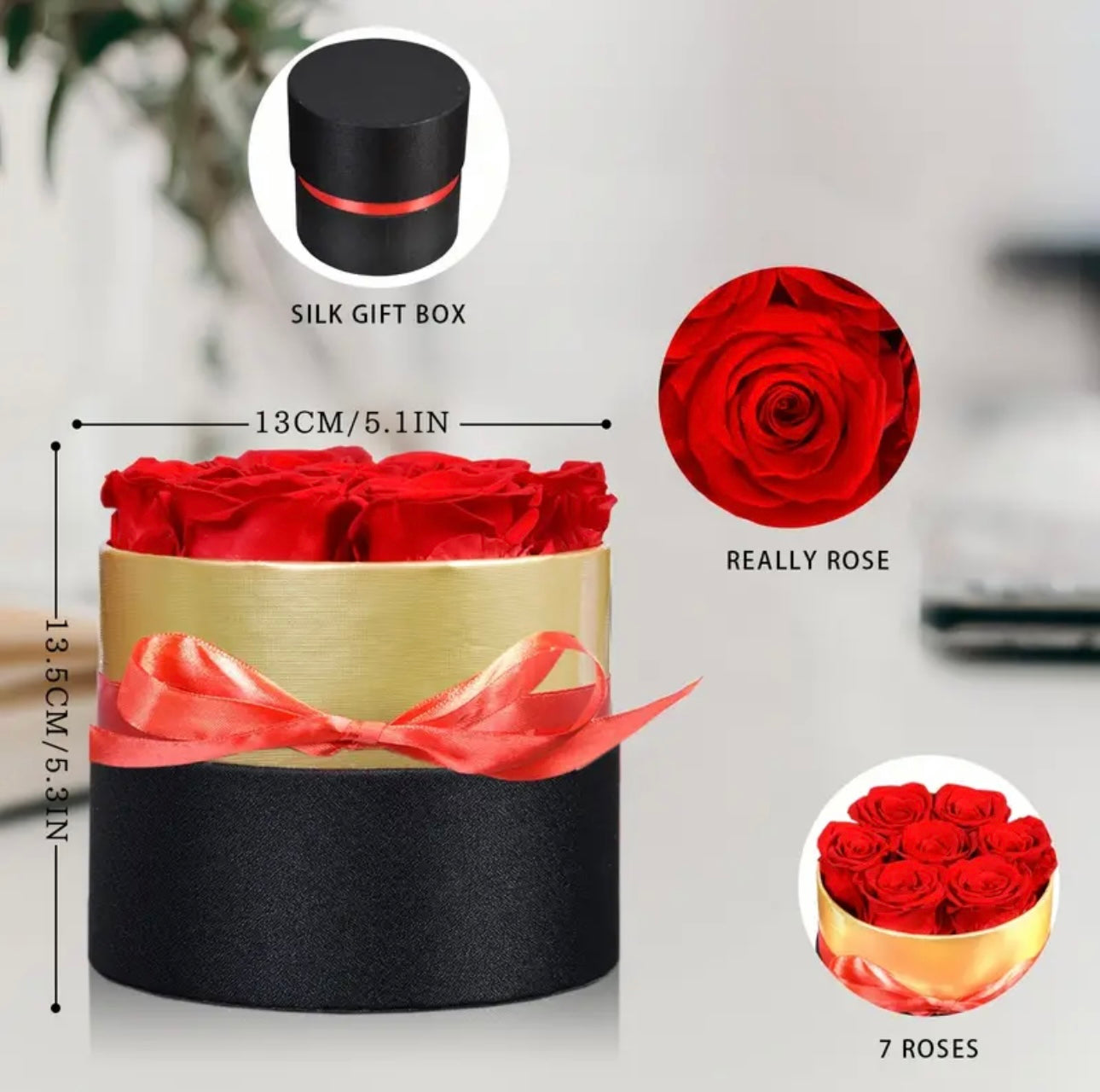 7pcs Forever Roses