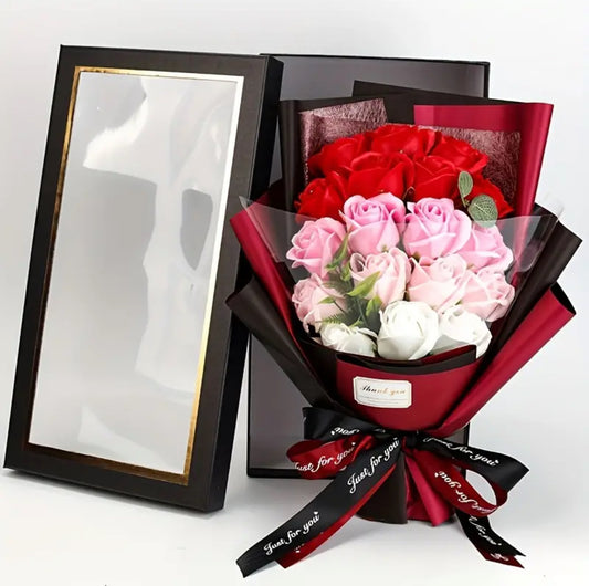 Faux Rose Flower Bouquet